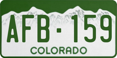 CO license plate AFB159