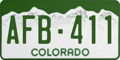 CO license plate AFB411