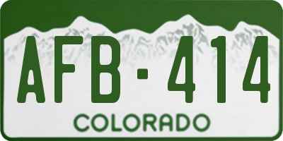 CO license plate AFB414