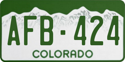 CO license plate AFB424
