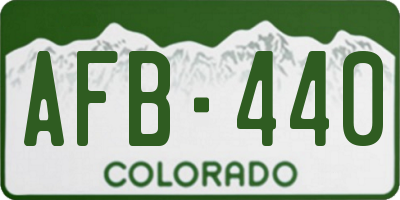 CO license plate AFB440