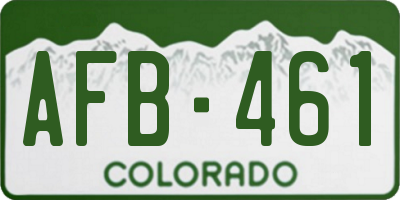 CO license plate AFB461