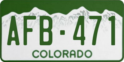 CO license plate AFB471