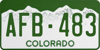 CO license plate AFB483