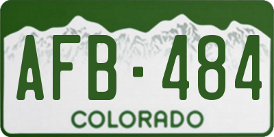 CO license plate AFB484