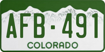 CO license plate AFB491