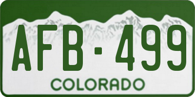 CO license plate AFB499