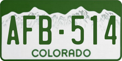 CO license plate AFB514