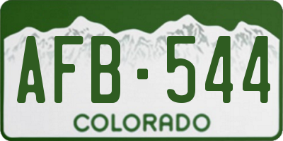CO license plate AFB544