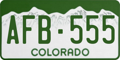 CO license plate AFB555