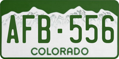 CO license plate AFB556