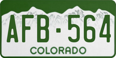 CO license plate AFB564