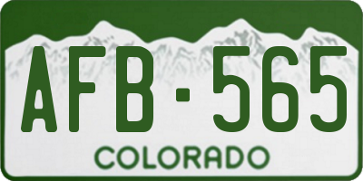 CO license plate AFB565