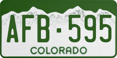 CO license plate AFB595