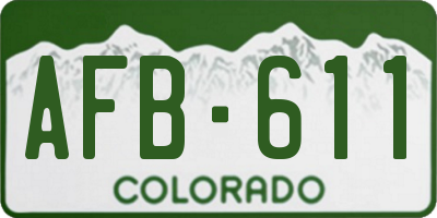 CO license plate AFB611
