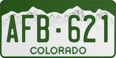 CO license plate AFB621