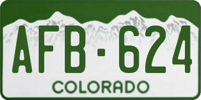 CO license plate AFB624