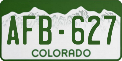 CO license plate AFB627