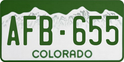 CO license plate AFB655