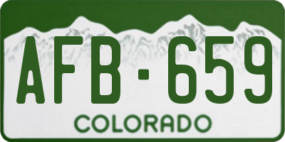CO license plate AFB659