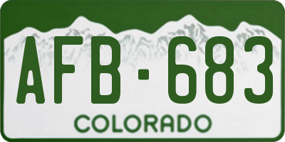 CO license plate AFB683