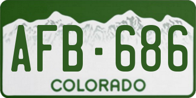 CO license plate AFB686