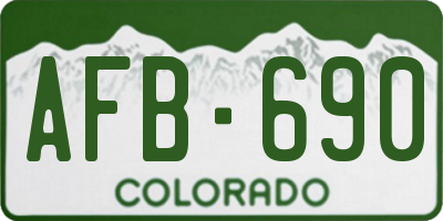 CO license plate AFB690