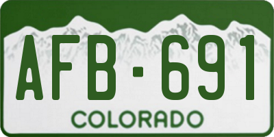 CO license plate AFB691
