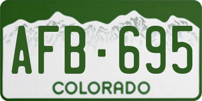 CO license plate AFB695