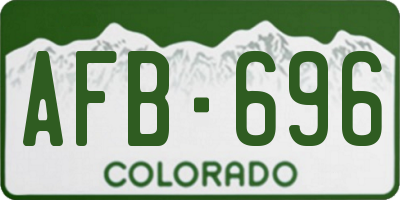 CO license plate AFB696