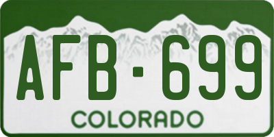 CO license plate AFB699