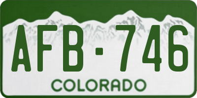 CO license plate AFB746