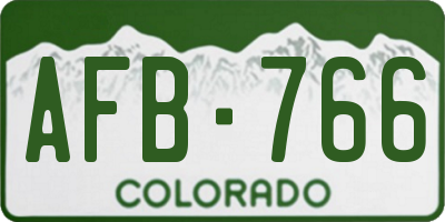 CO license plate AFB766