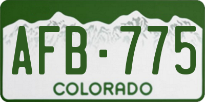 CO license plate AFB775