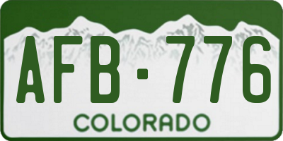 CO license plate AFB776