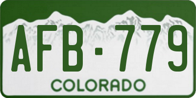 CO license plate AFB779