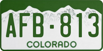 CO license plate AFB813