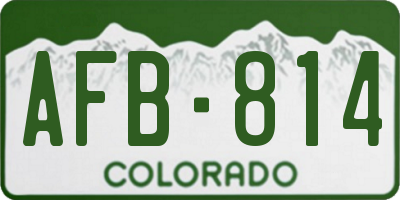 CO license plate AFB814