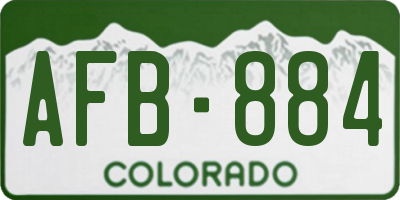 CO license plate AFB884