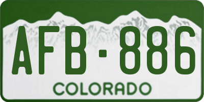 CO license plate AFB886