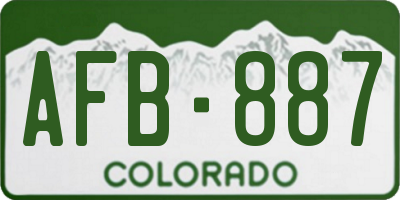 CO license plate AFB887