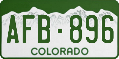 CO license plate AFB896