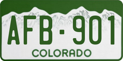 CO license plate AFB901