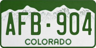 CO license plate AFB904