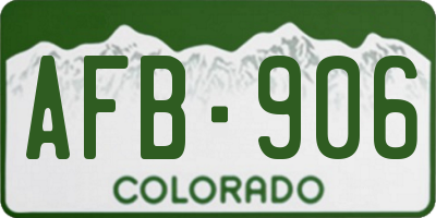 CO license plate AFB906