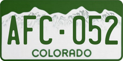 CO license plate AFC052