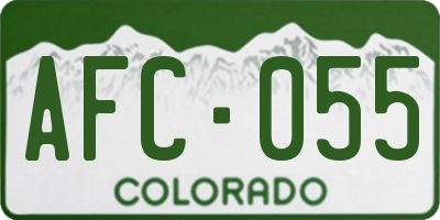 CO license plate AFC055