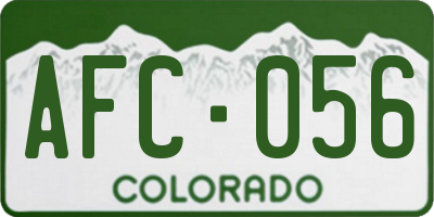 CO license plate AFC056