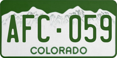 CO license plate AFC059