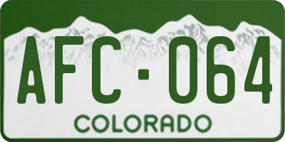 CO license plate AFC064